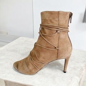 Vince Adisa Lace Up Open-Toe Ankle
Boot, Sand Size 7.5